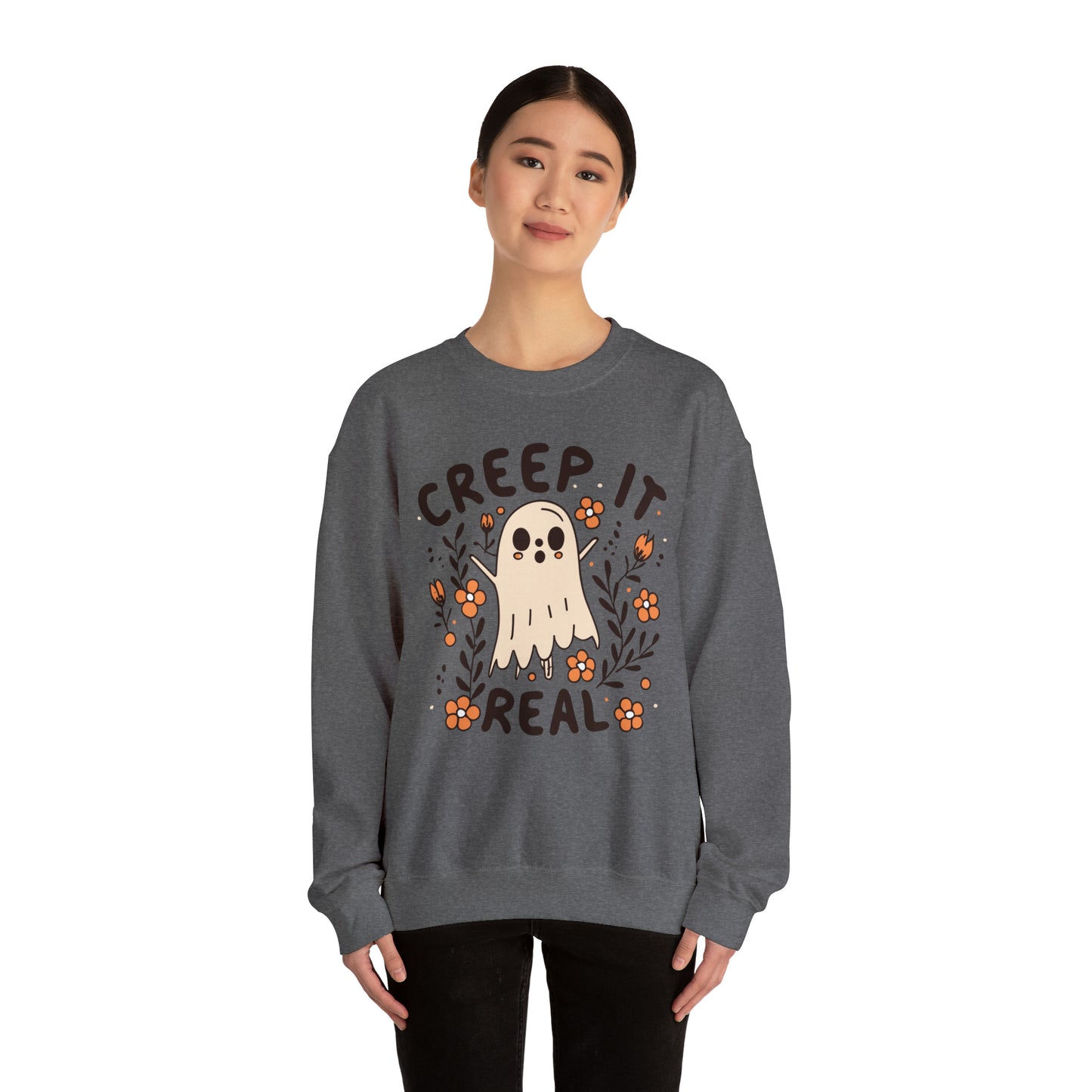 Creep It Real Sweatshirt, Spooky Season Halloween Sweatshirt, Winter Sweatshirt, Spooky Sweatshirt, Halloween Gifts