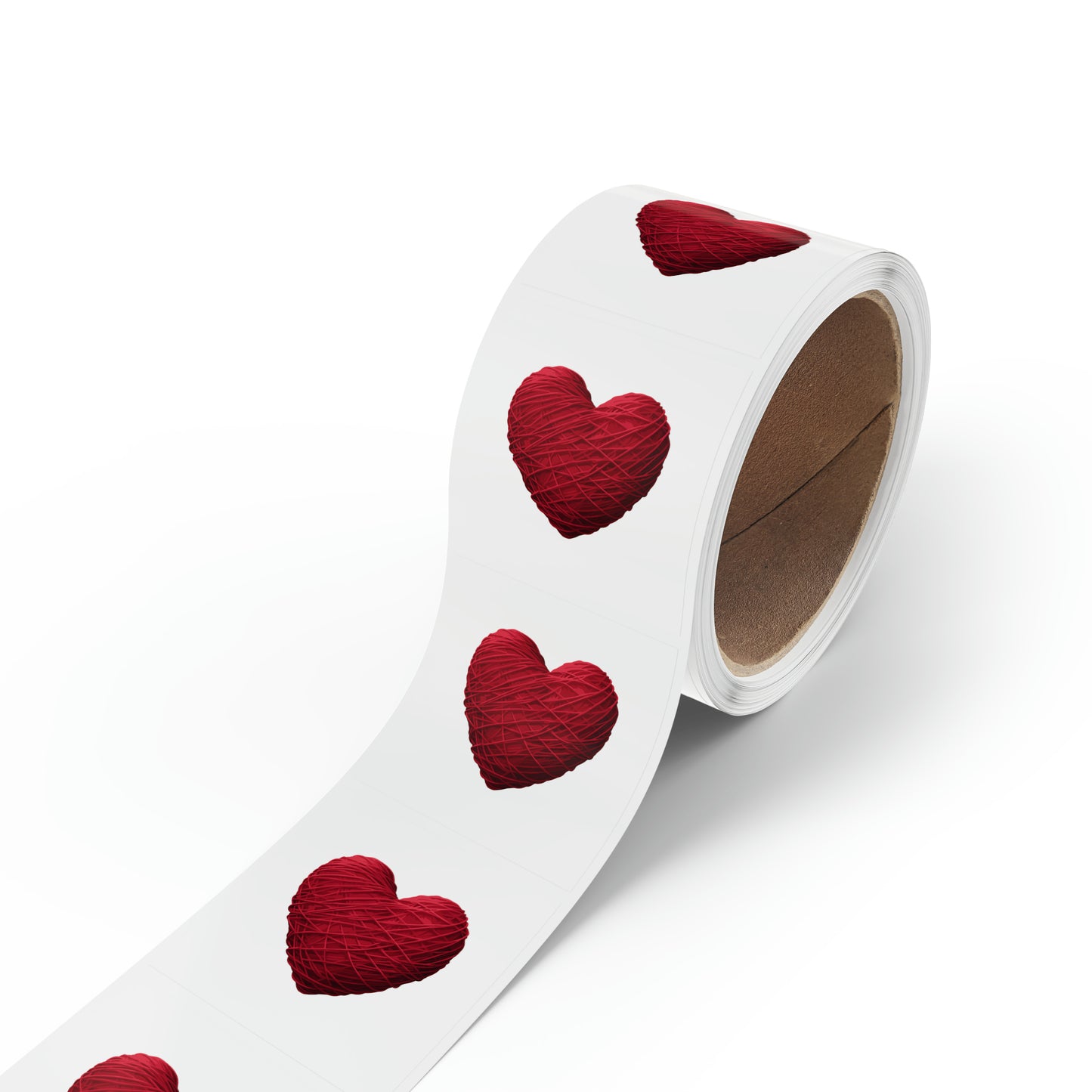 Valentine's day heart shape Square Sticker Label Rolls