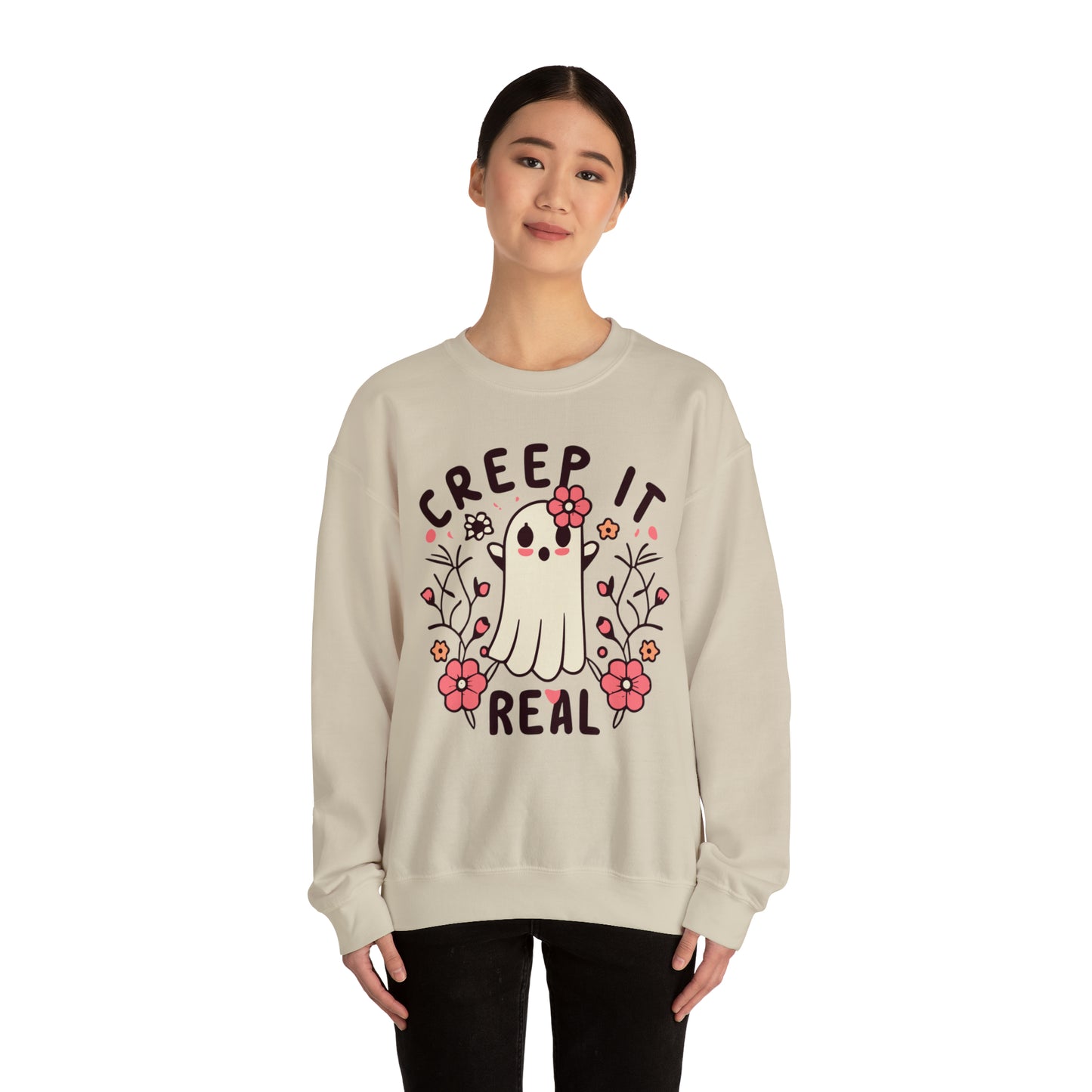 Creep It Real Sweatshirt, Spooky Season Halloween Sweatshirt, Winter Sweatshirt, Spooky Sweatshirt, Halloween Gifts