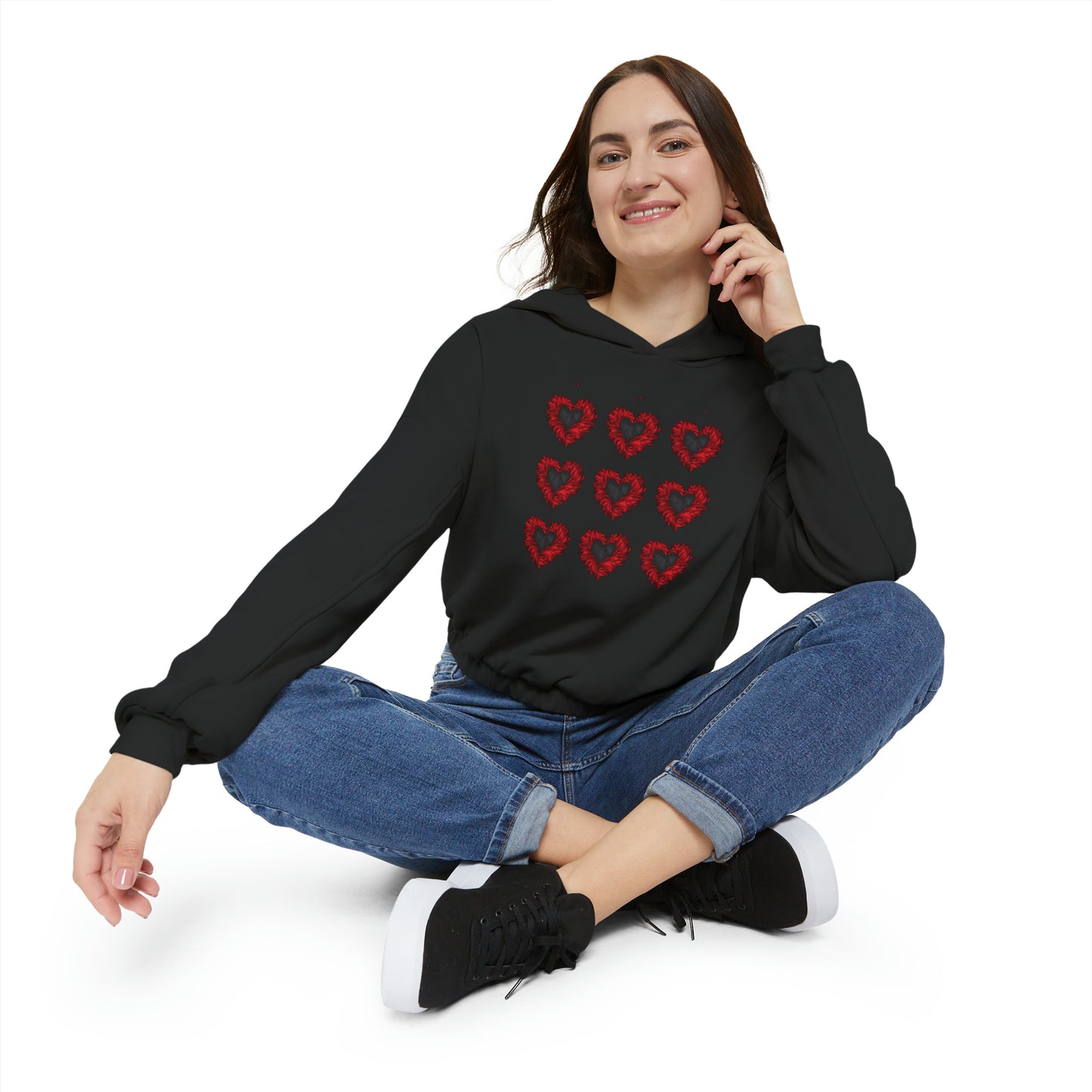 Valentine's best Gift, Women's Cinched Bottom Hoodie