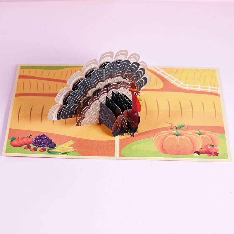 Thanksgiving Card 3D Holiday Greeting