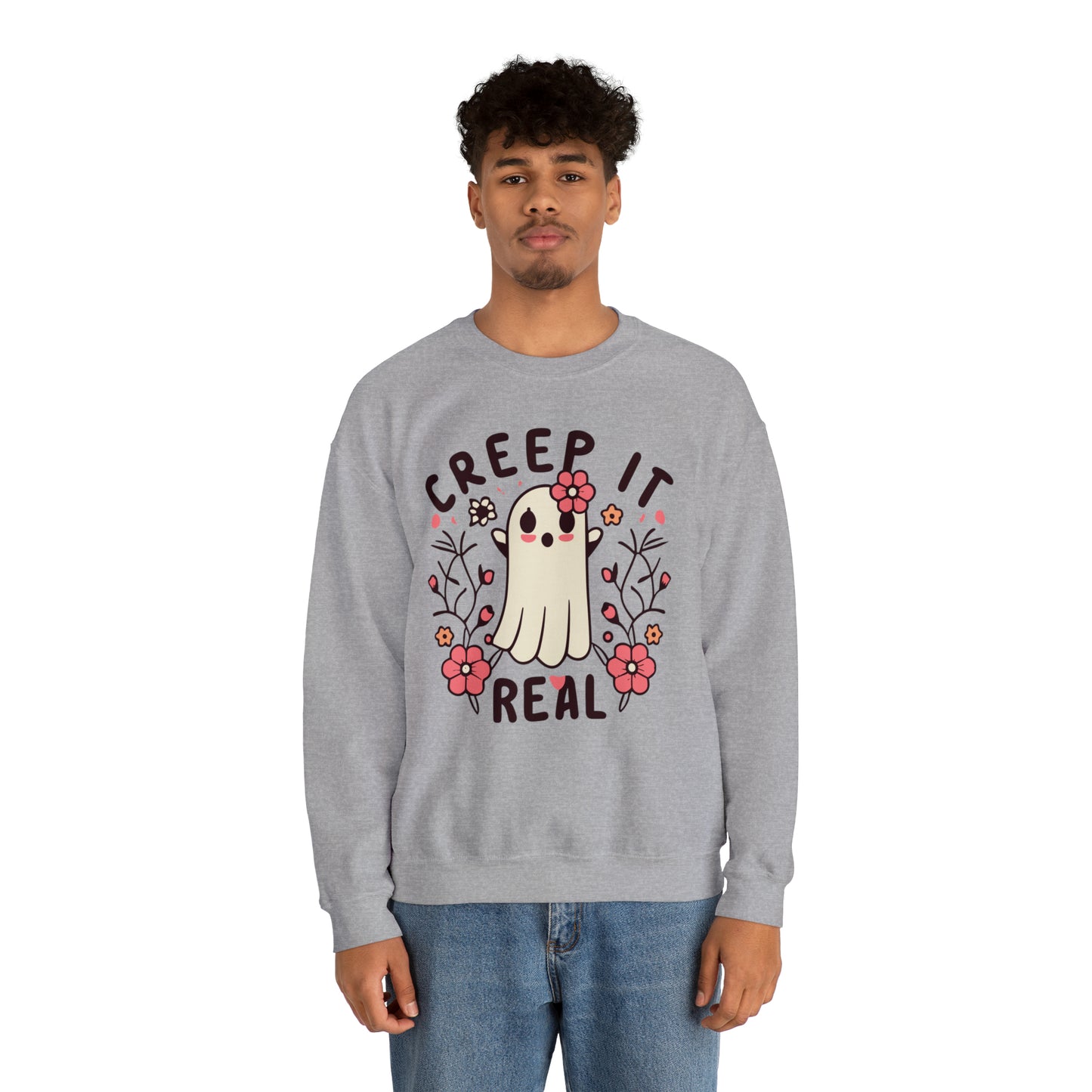 Creep It Real Sweatshirt, Spooky Season Halloween Sweatshirt, Winter Sweatshirt, Spooky Sweatshirt, Halloween Gifts