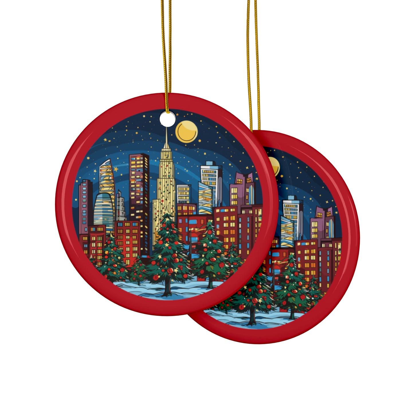 New York City Ceramic Ornaments (1pc, 3pcs, 5pcs, 10pcs)