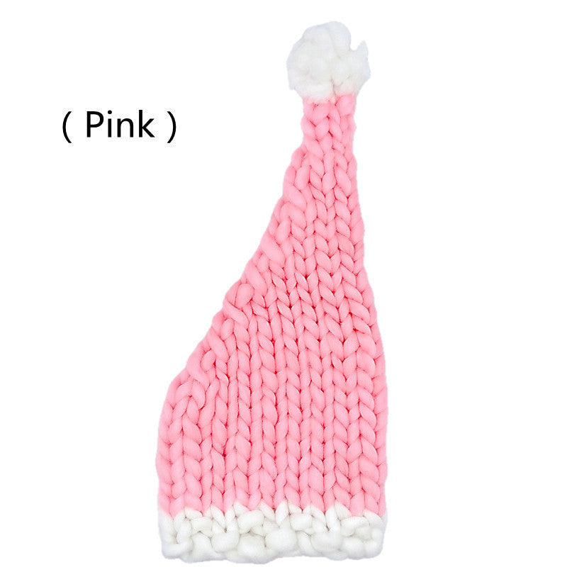 Christmas Wool Hat Warm Winter Loose Creative Hand-knitted Santa Parent-child Hat Happy New Year