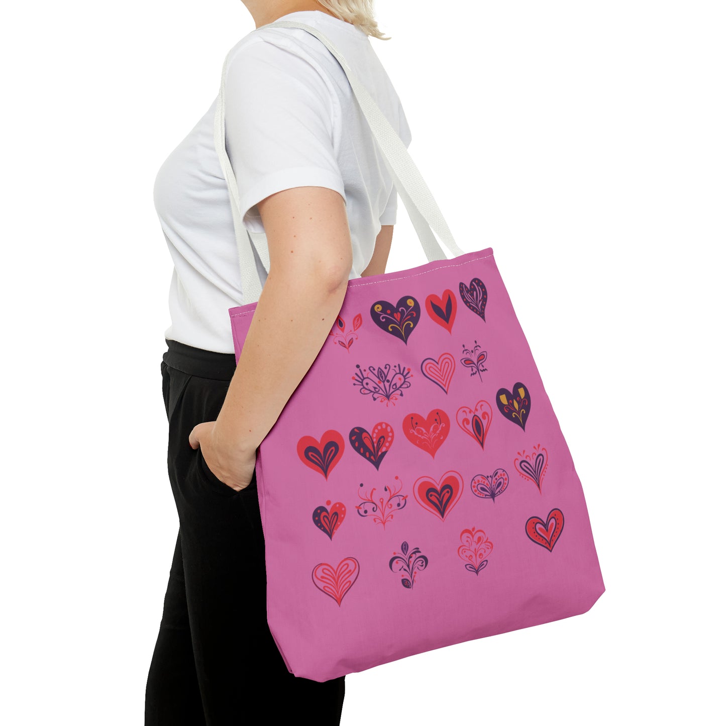 Valentine's light pink Tote Bag (AOP)