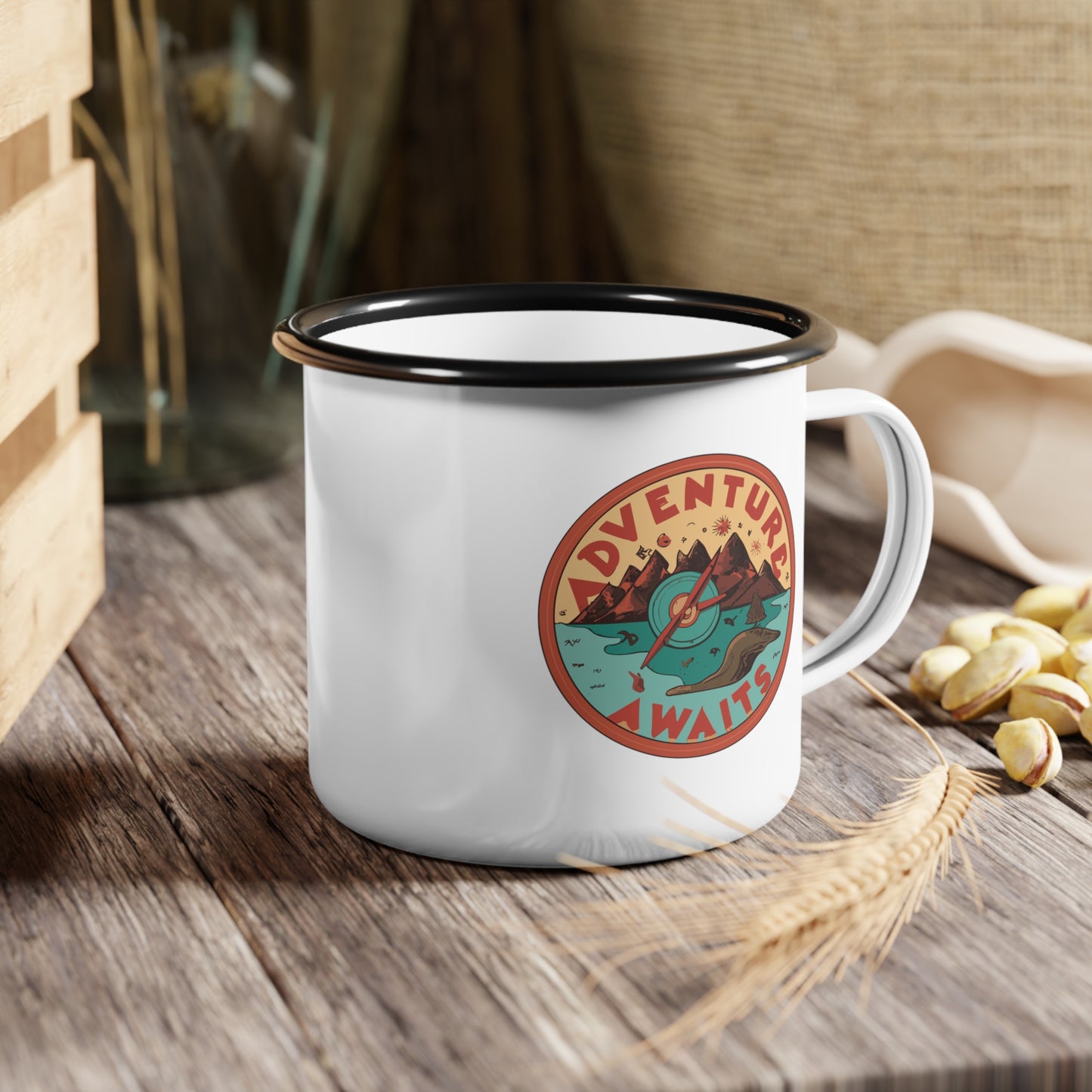 Adventure Mug Let's Take A Trip Campfire Coffee Mug // Adventure