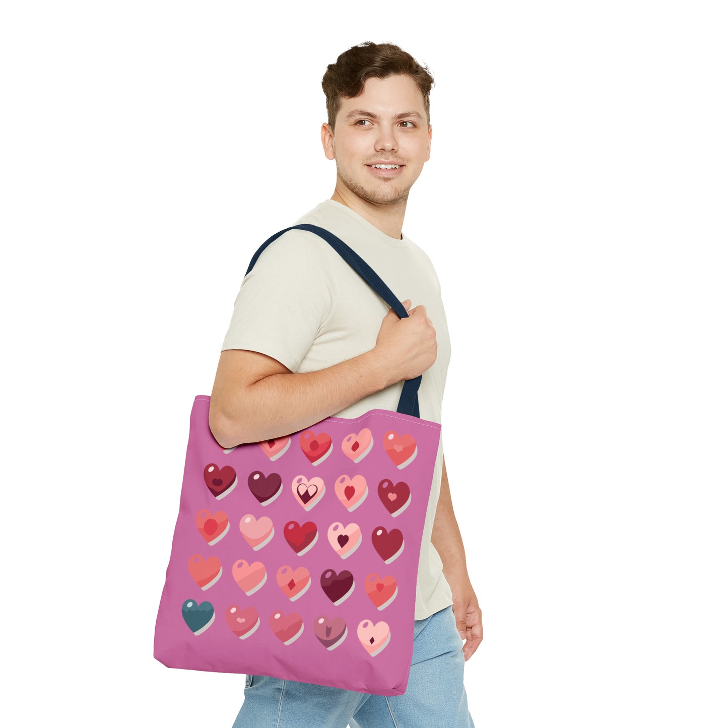 Valentine's light pink Tote Bag (AOP)