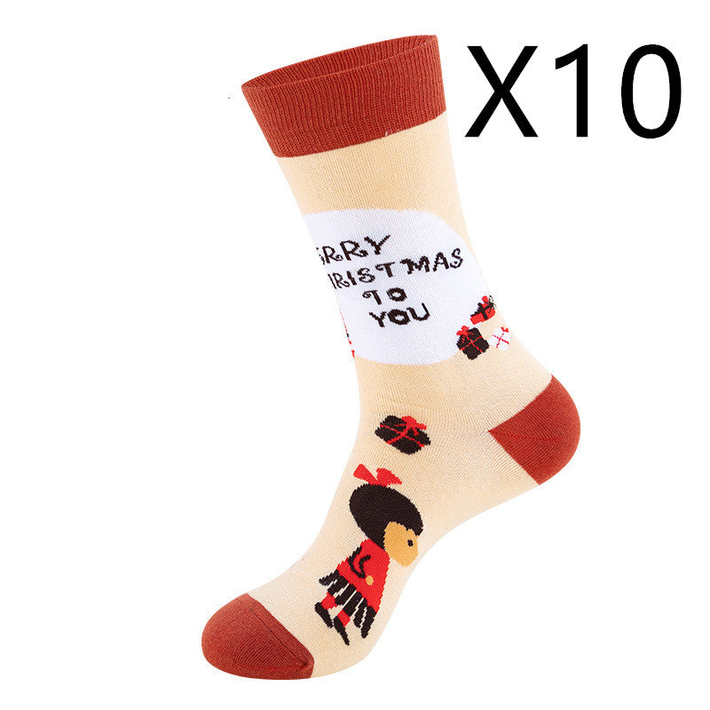 Snowman Santa Claus Cartoon In Stockings