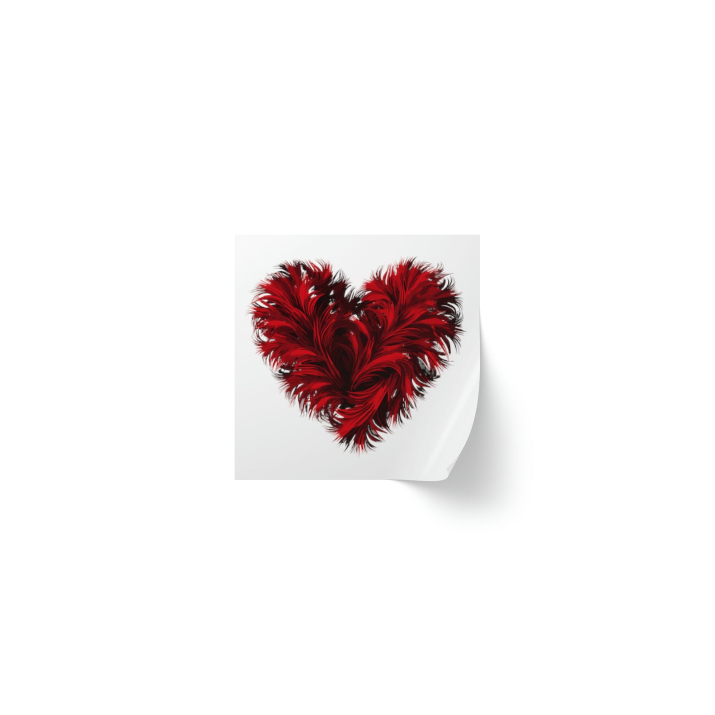 Valentine's day heart shape Square Sticker Label Rolls