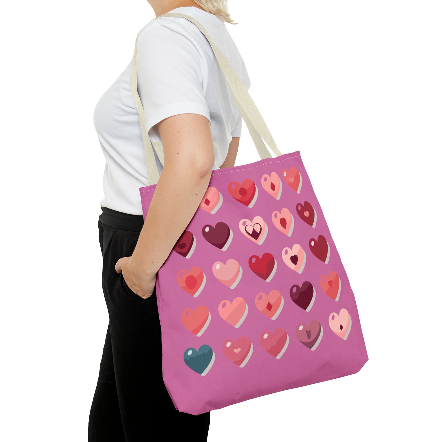 Valentine's light pink Tote Bag (AOP)