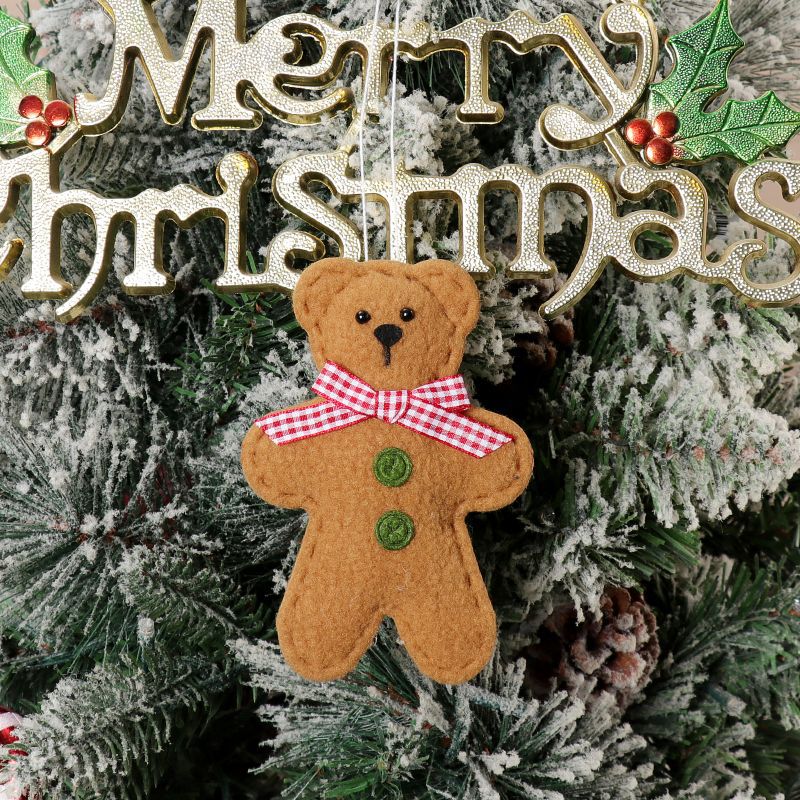 Christmas Party Decoration Biscuit Bear Small Hanging Suit