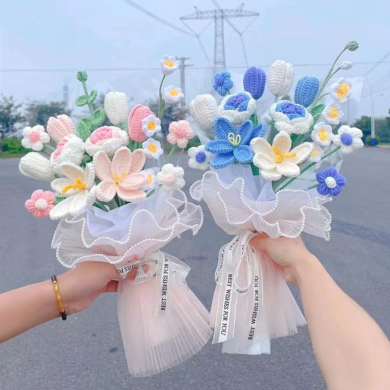 Woven Wool Bouquet Tulip Material Package