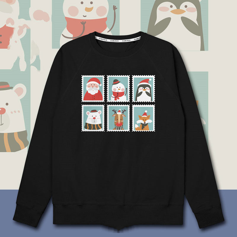 Christmas Theme Old Man Hooded Sweater Men's And Women's Tops
