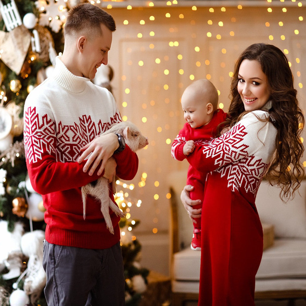 New Christmas Parent-child Sweater Jacquard