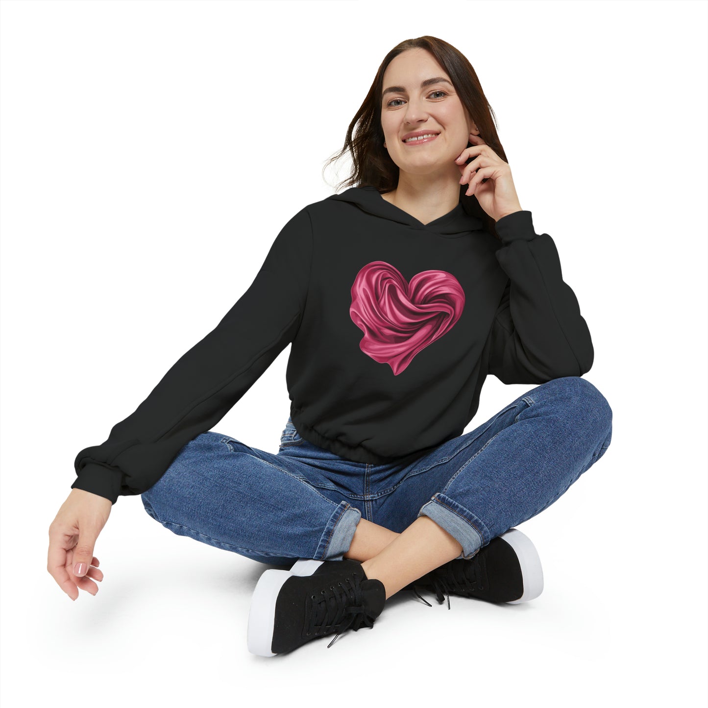 Valentine's best Gift, Women's Cinched Bottom Hoodie