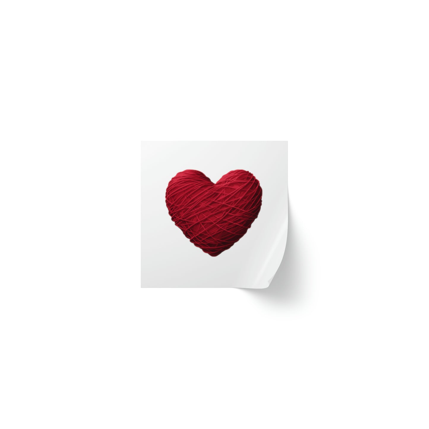 Valentine's day heart shape Square Sticker Label Rolls