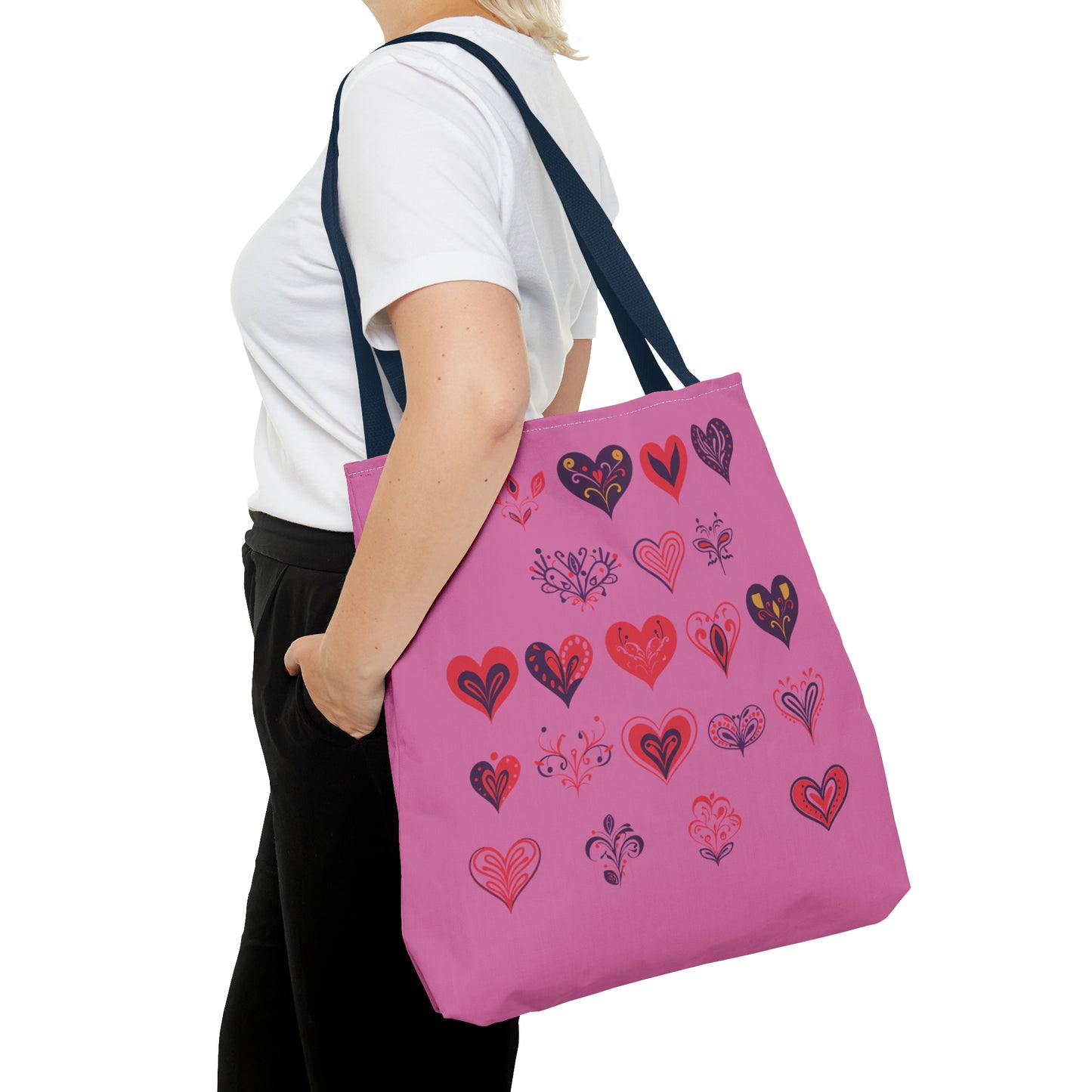 Valentine's light pink Tote Bag (AOP)