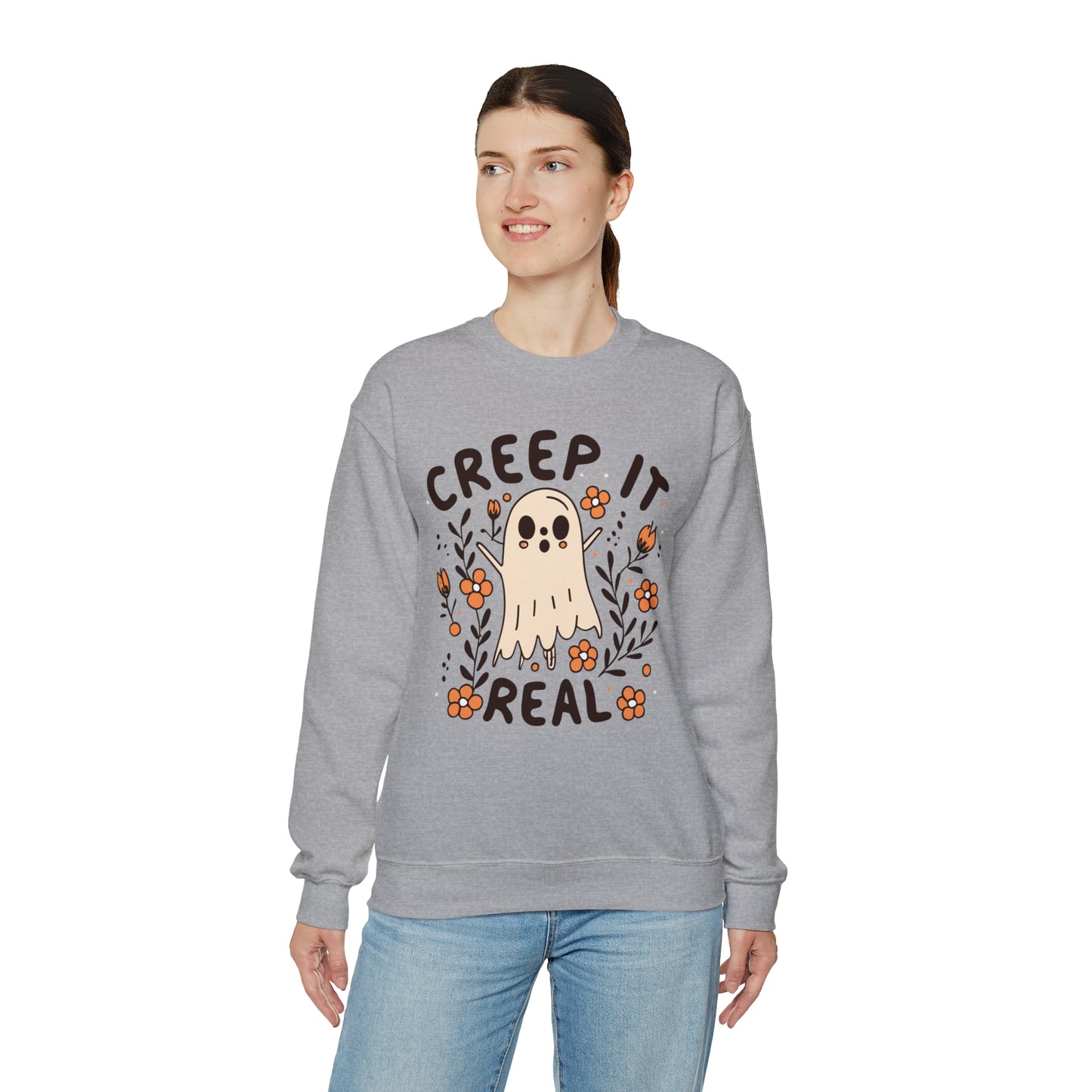 Creep It Real Sweatshirt, Spooky Season Halloween Sweatshirt, Winter Sweatshirt, Spooky Sweatshirt, Halloween Gifts