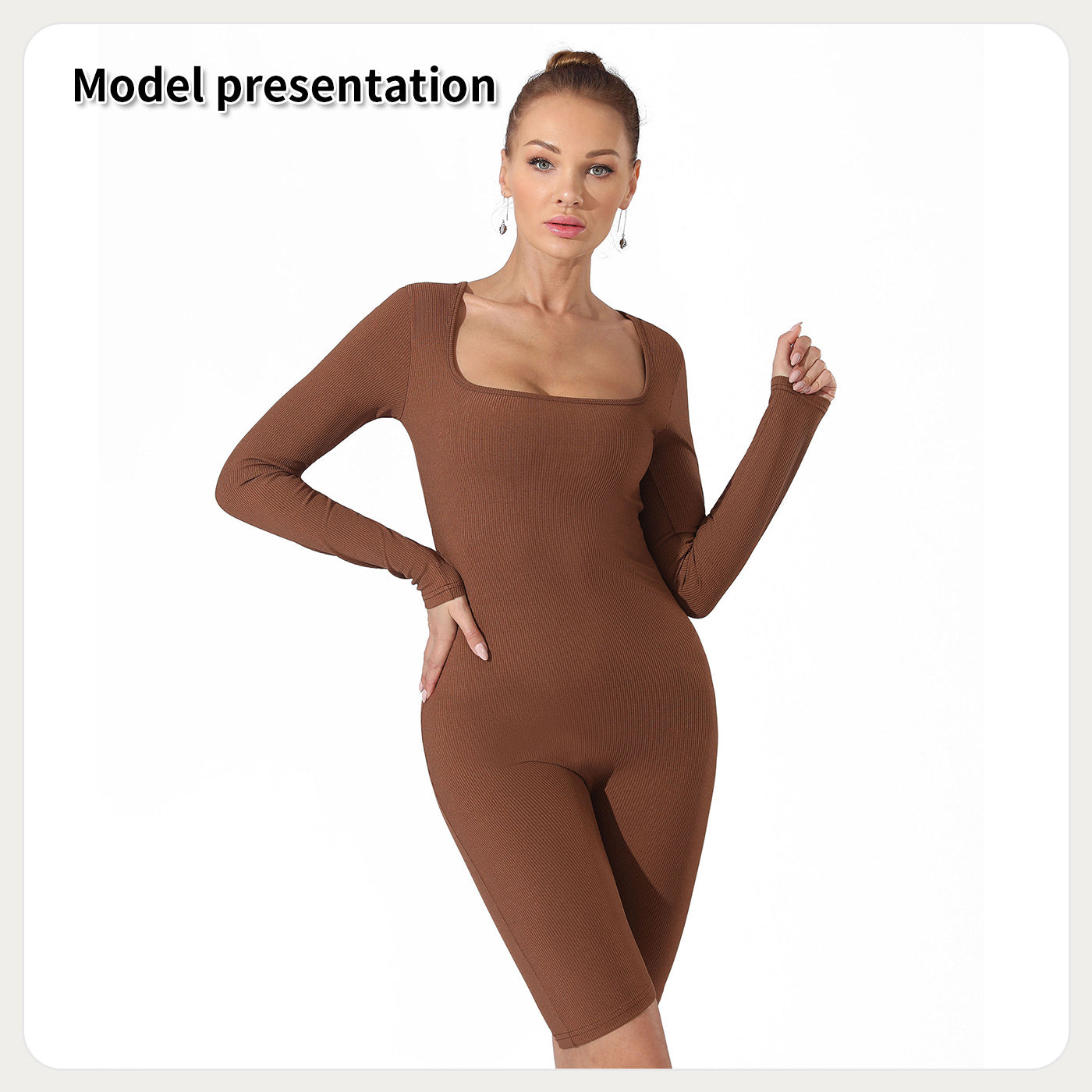 Women's Fashion Simple Solid Color Bodysuit