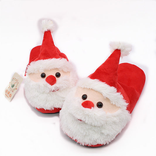 Santa Claus Cotton Shoes Slippers Plush Toy Gift Winter