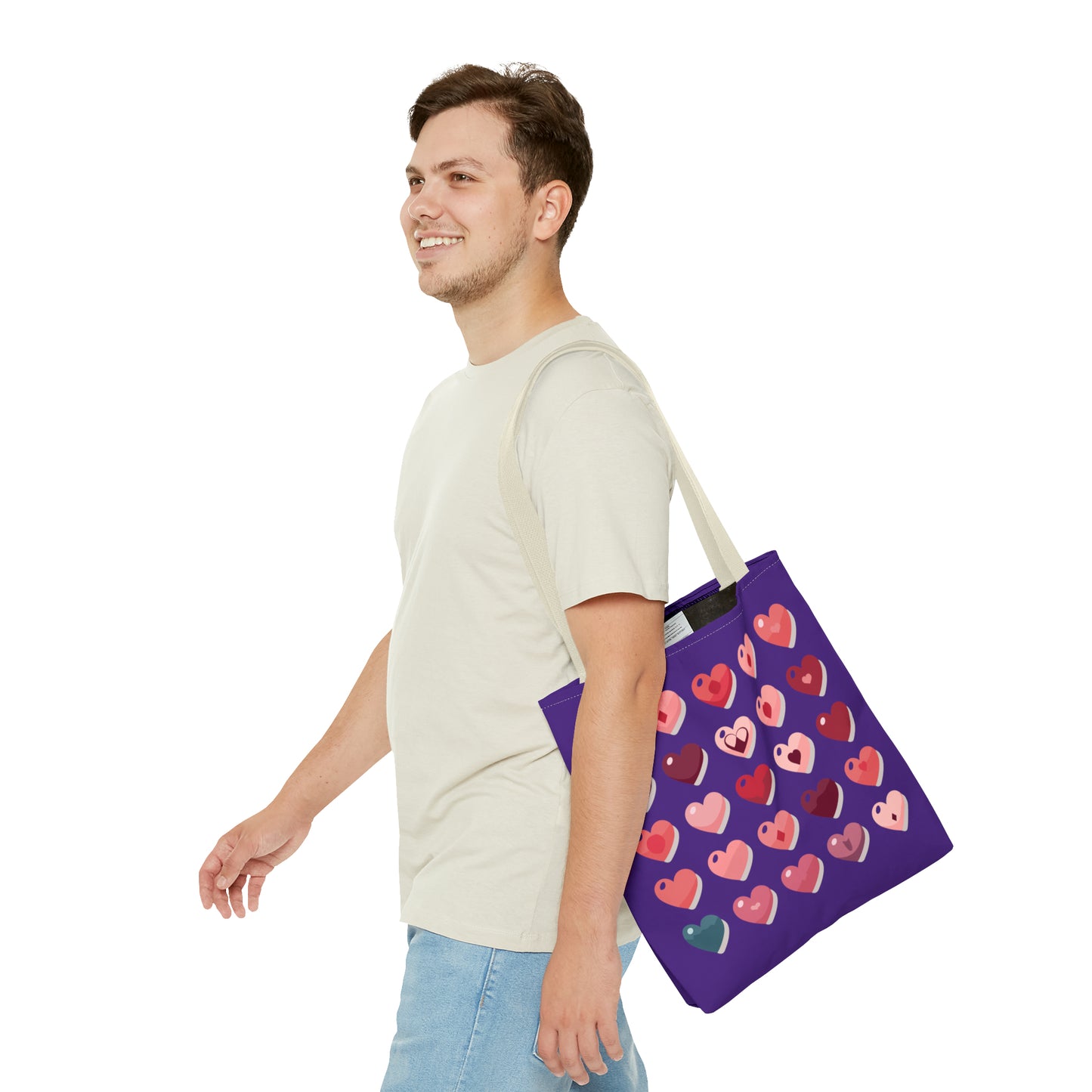 Valentine's purple Tote Bag (AOP)