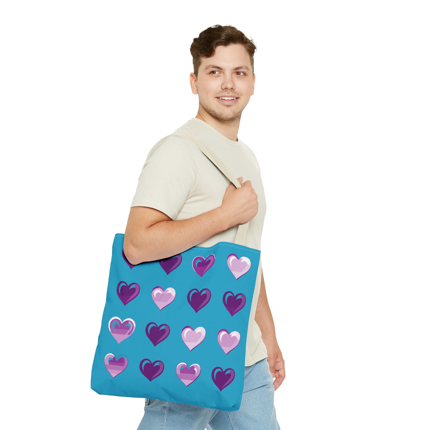 Valentine's Turquoise Tote Bag (AOP)