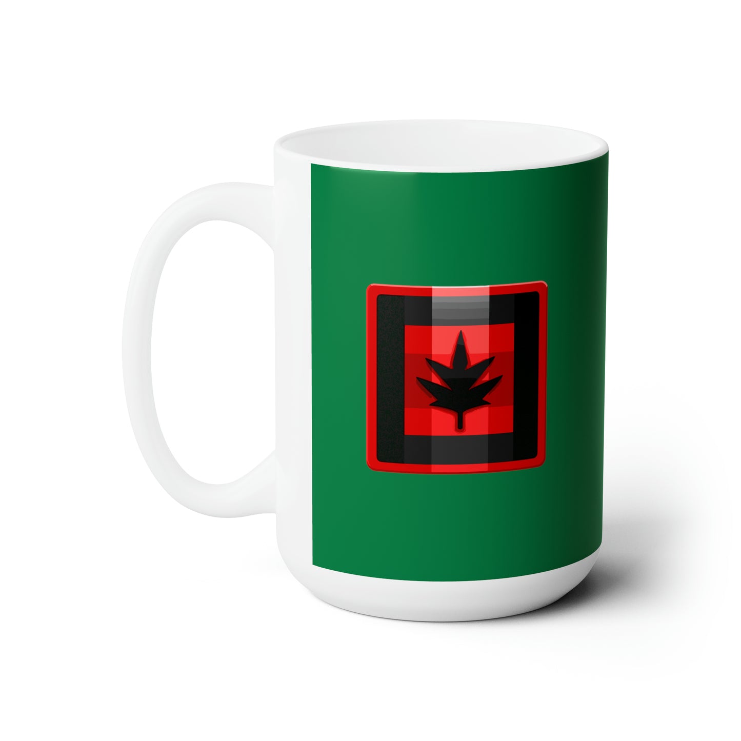 Canada maple leaf dark green Christmas Ceramic Mug 15oz