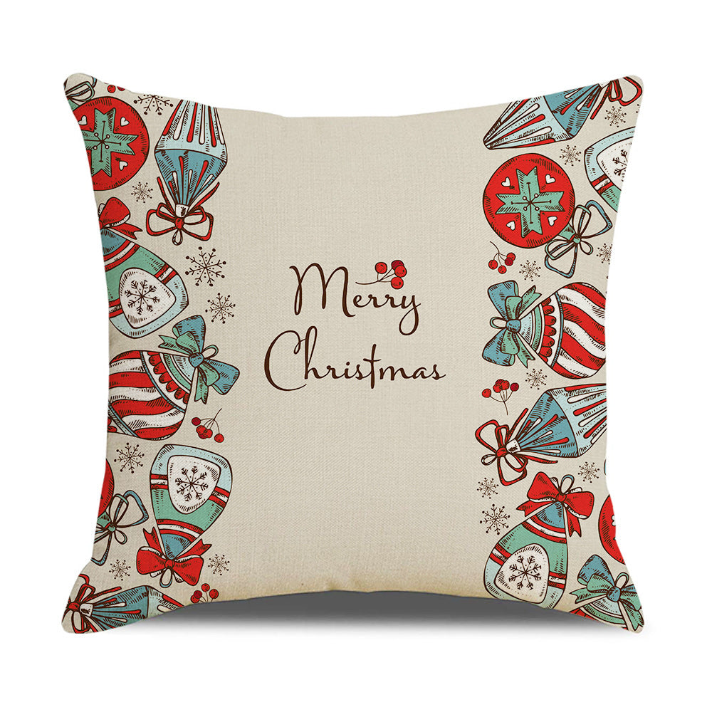 Santa Printed Cushion Sofa Cushion Home Furnishing