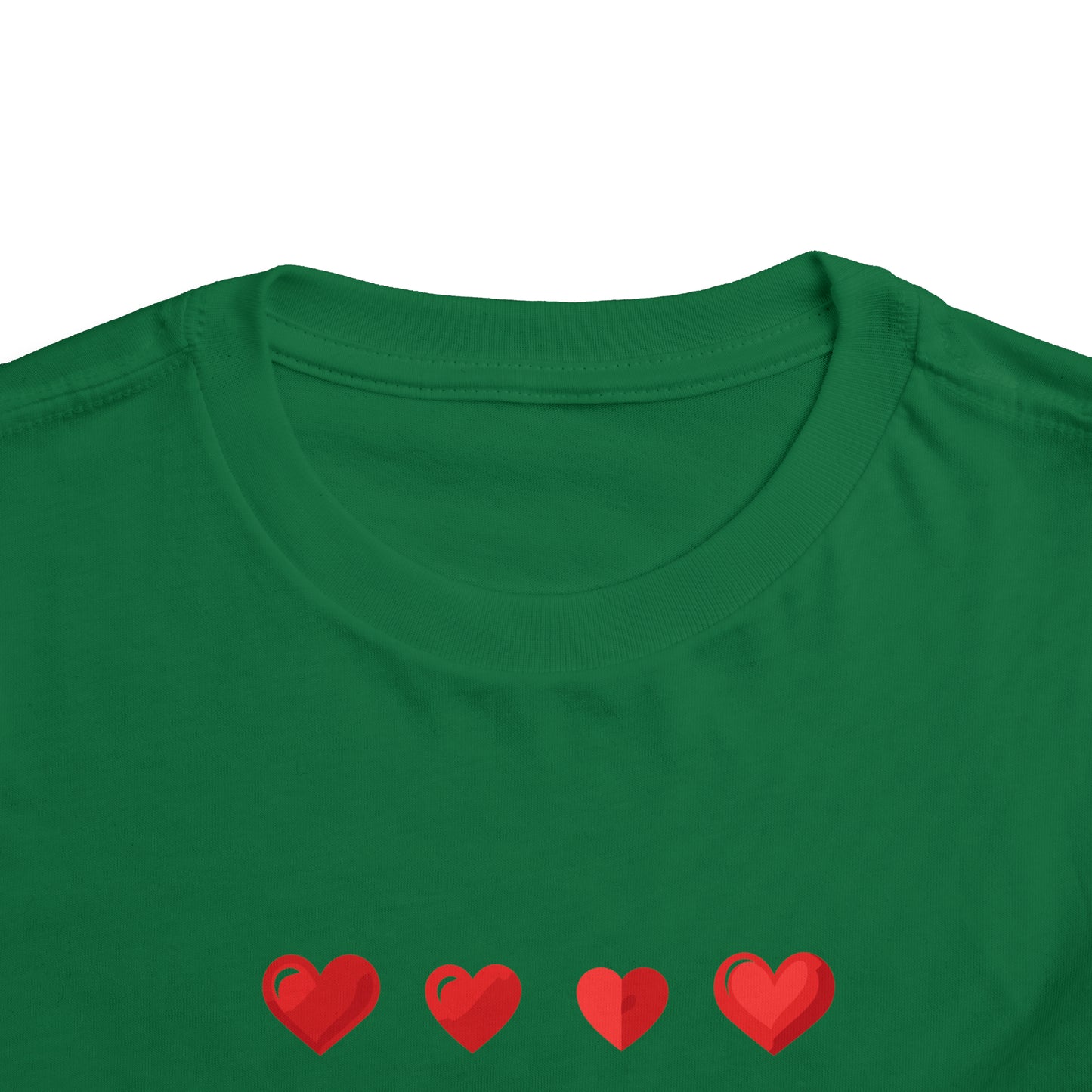 Valentine's Red hearts shape design Toddler Short Sleeve Tee