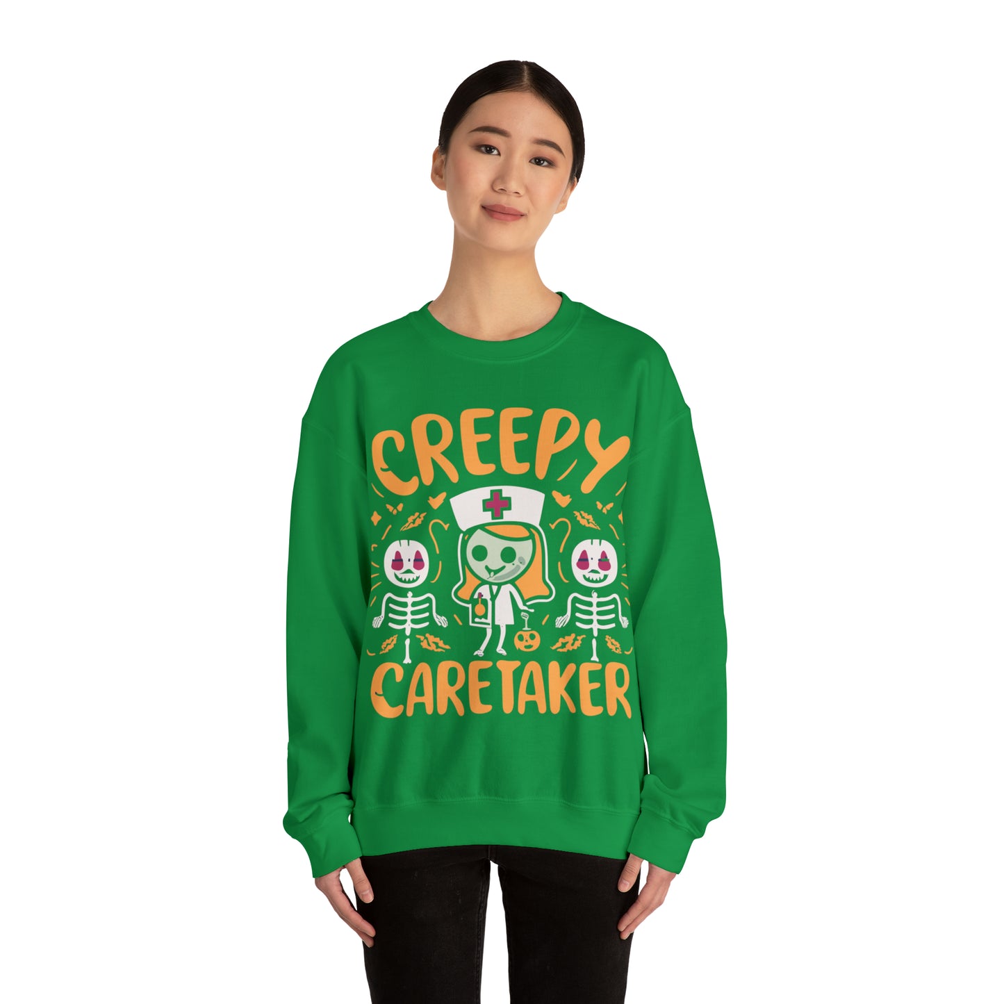 Creepy Caretaker Nurse Halloween Sweatshirt, Spooky Season Halloween Sweatshirt, Halloween Costume, Spooky Sweatshirt, Halloween Gifts