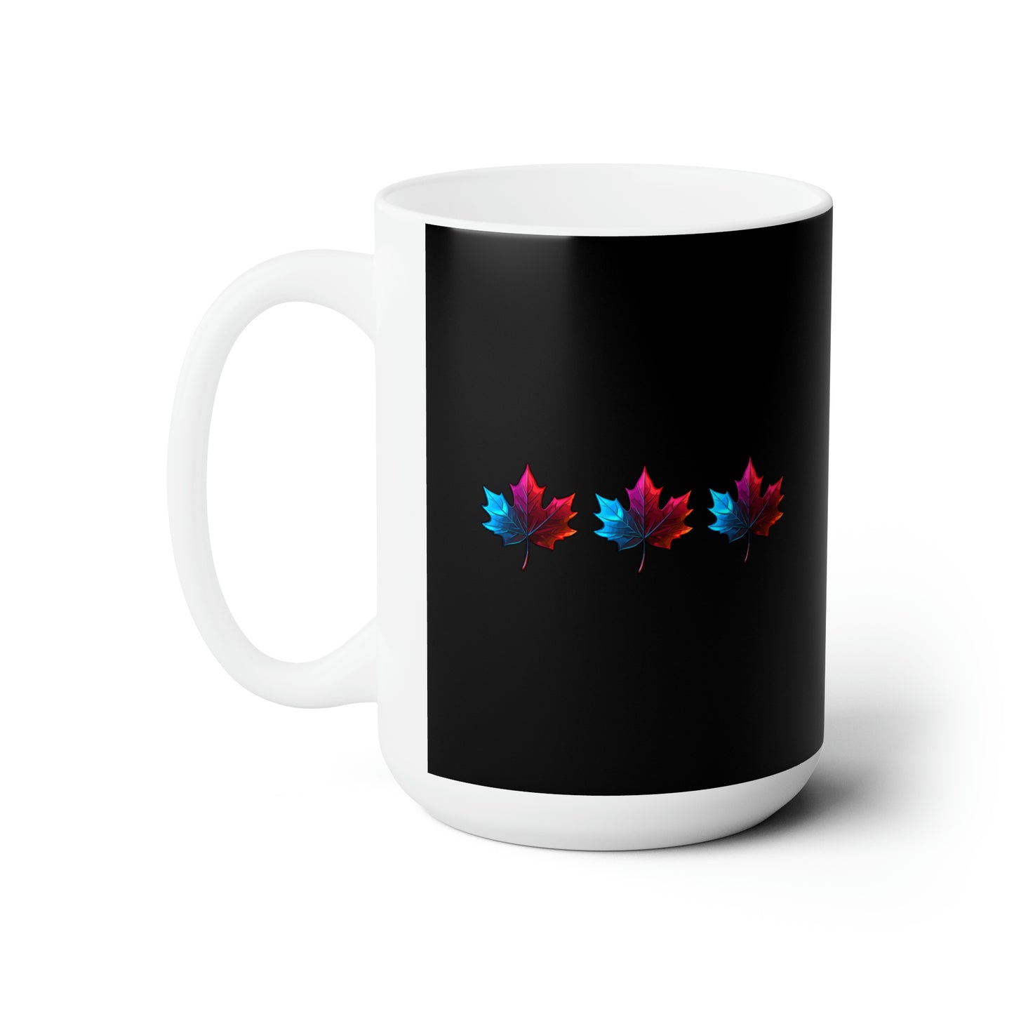 Canada Maple Leaf design black Christmas Ceramic Mug 15oz