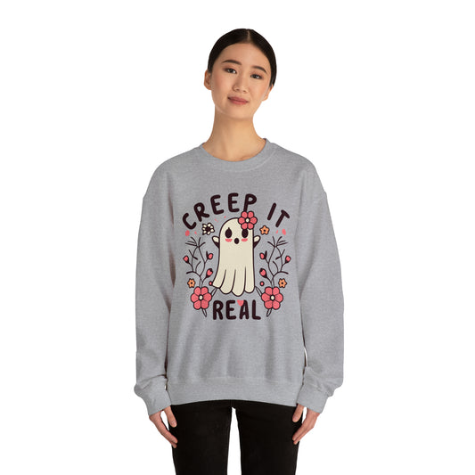 Creep It Real Sweatshirt, Spooky Season Halloween Sweatshirt, Winter Sweatshirt, Spooky Sweatshirt, Halloween Gifts