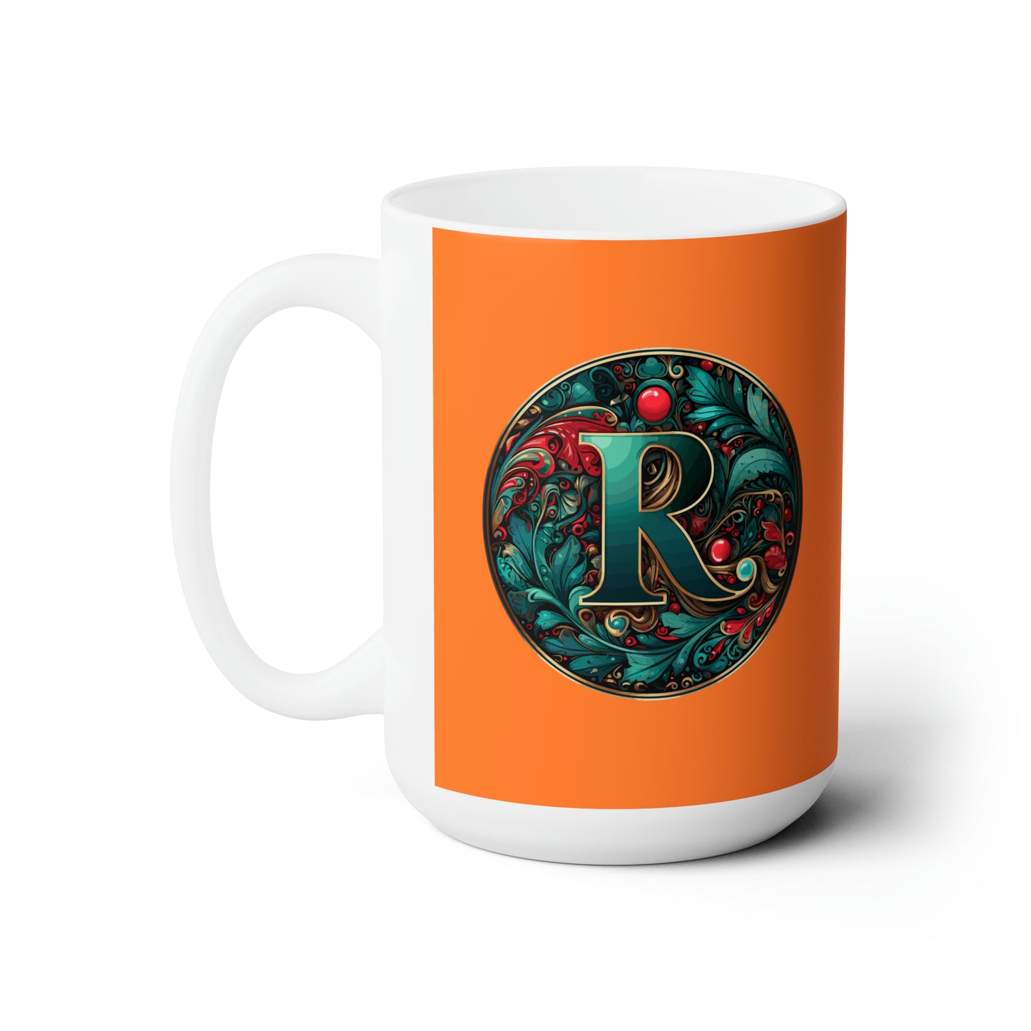 Christmas colorful Alphabet R design Crusta Ceramic Mug 15oz