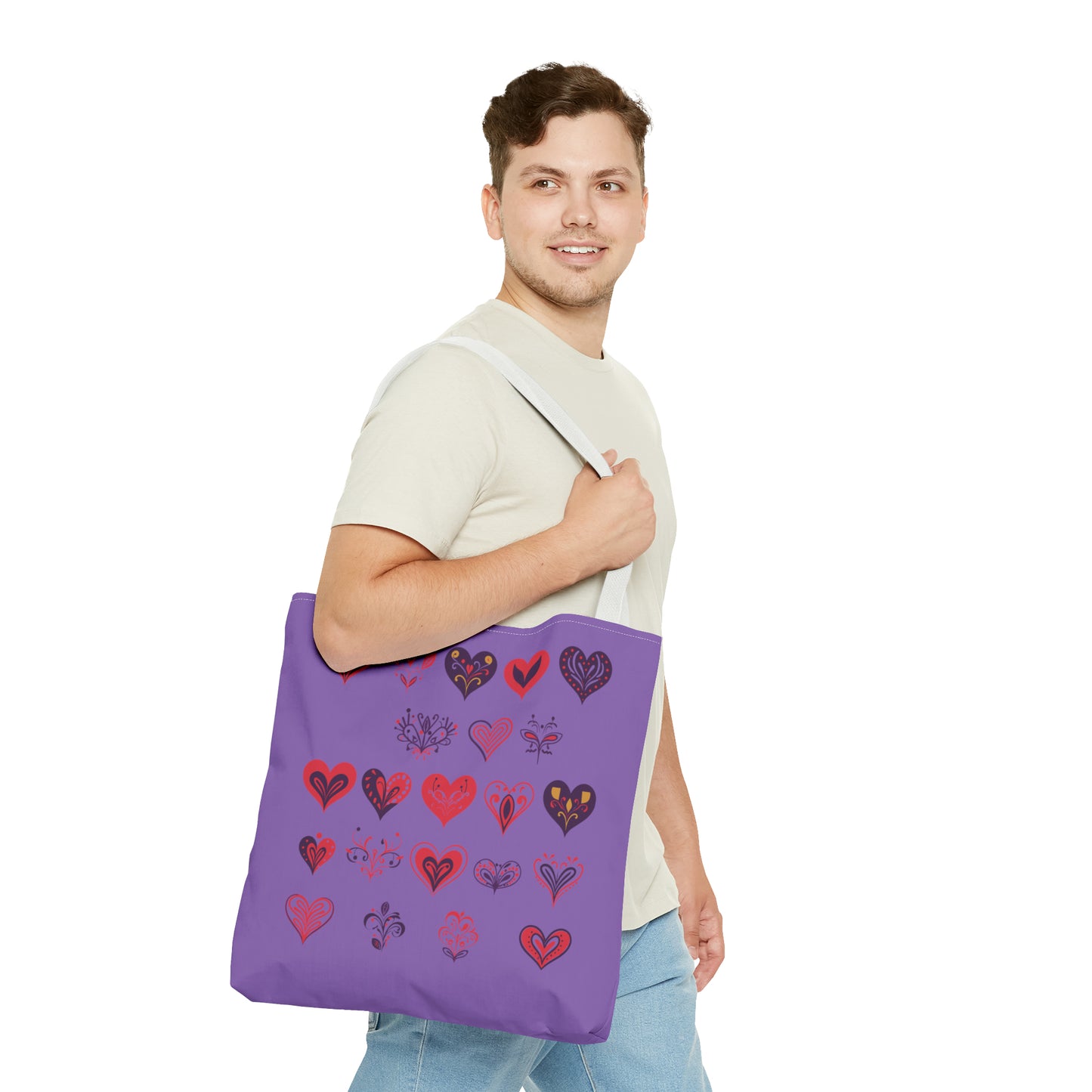 Valentine's light purple Tote Bag (AOP)