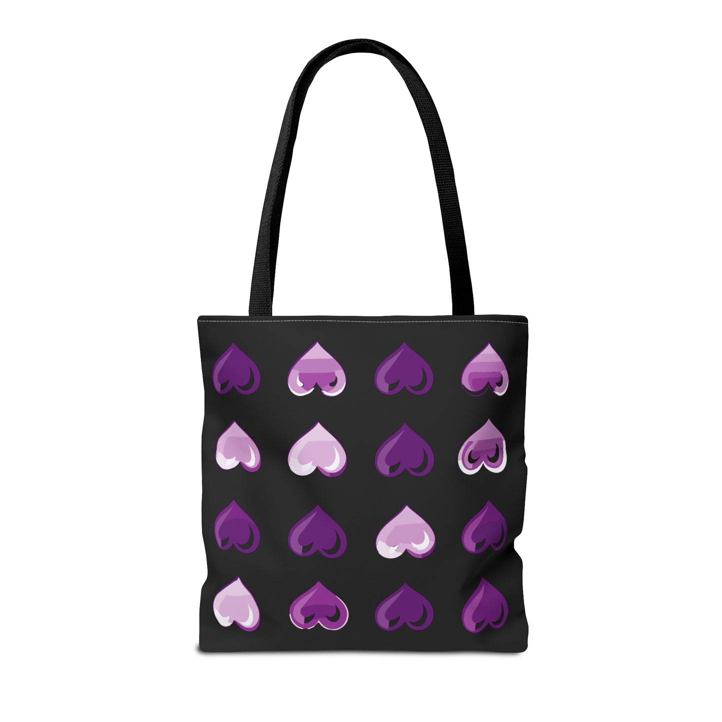 Valentine's black Tote Bag (AOP)