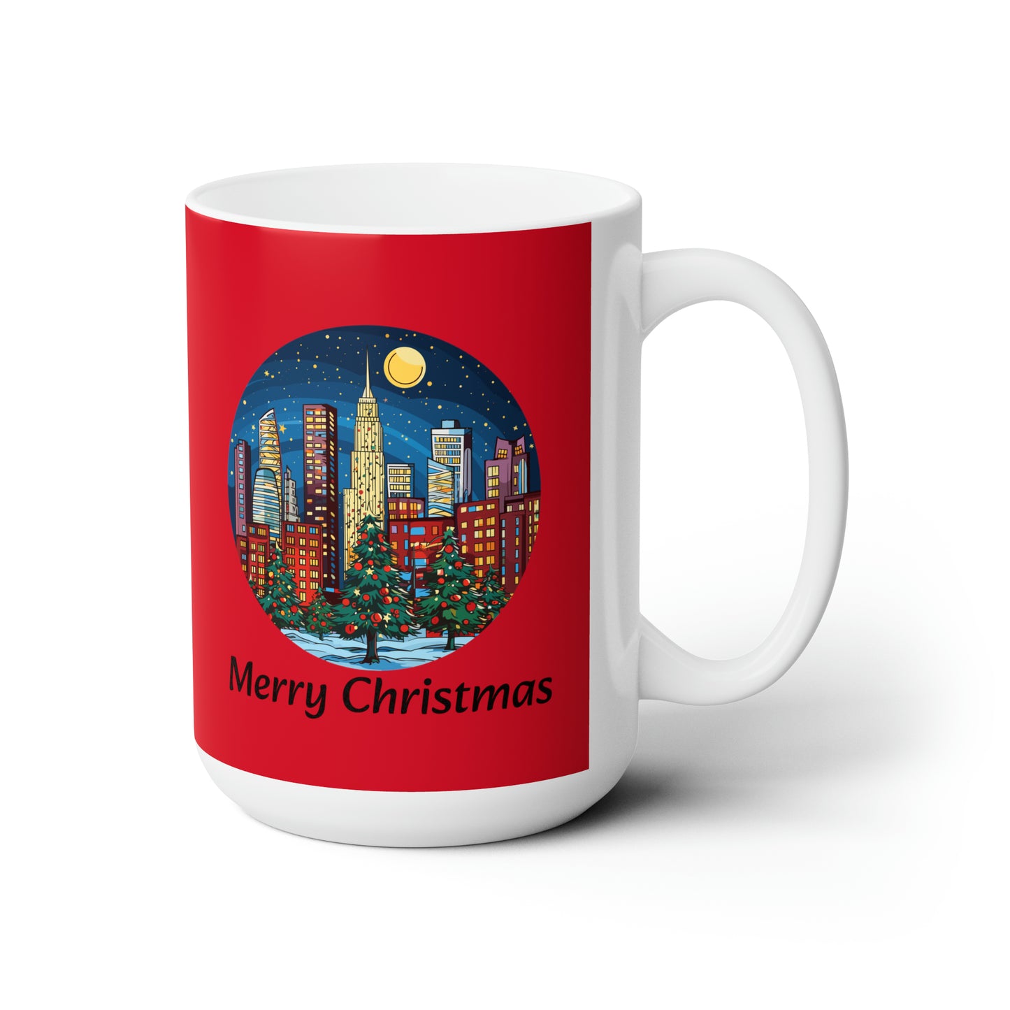 New York City Christmas Ceramic Mug 15oz