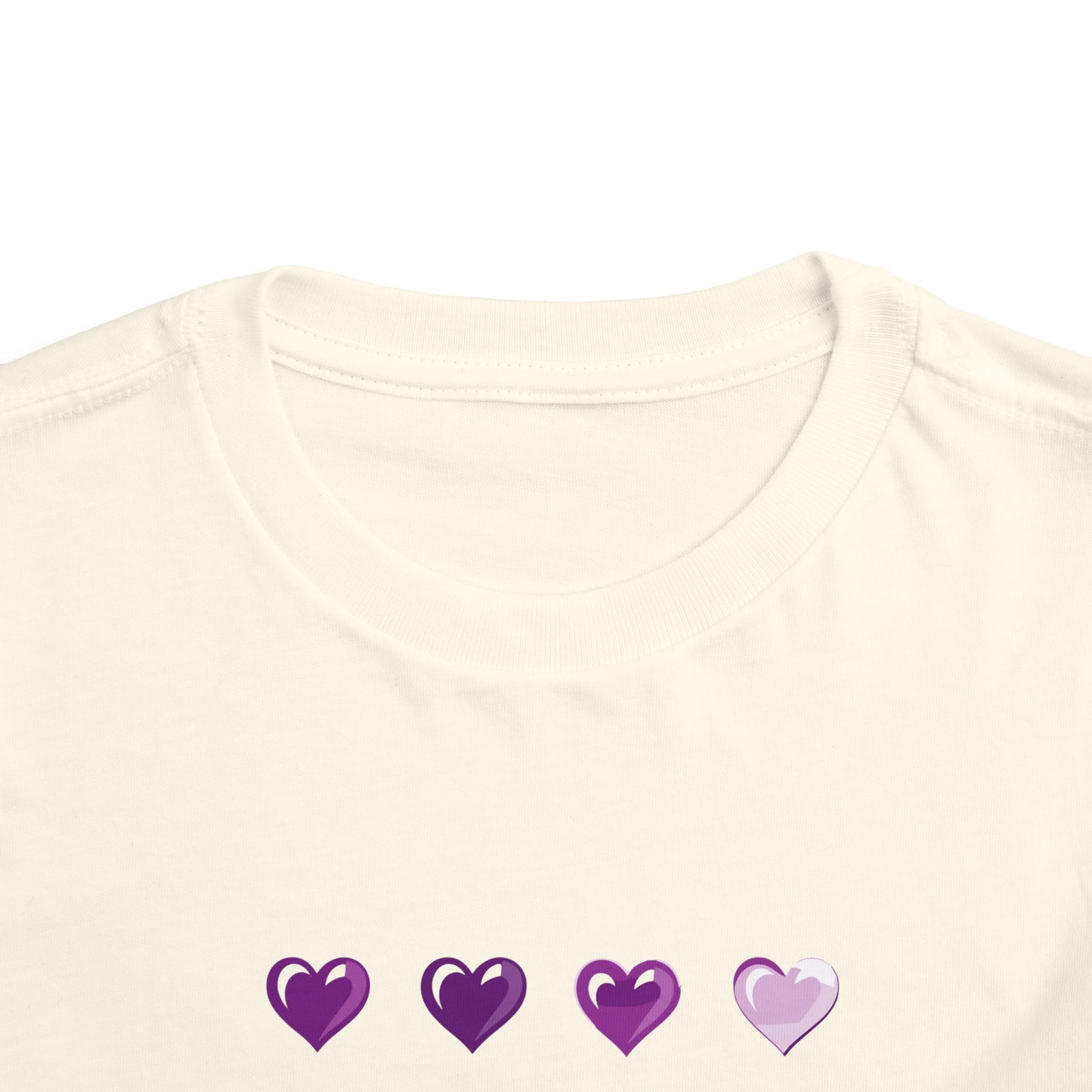 Valentine's purple and white hearts shape design Toddler Short Sleeve Tee