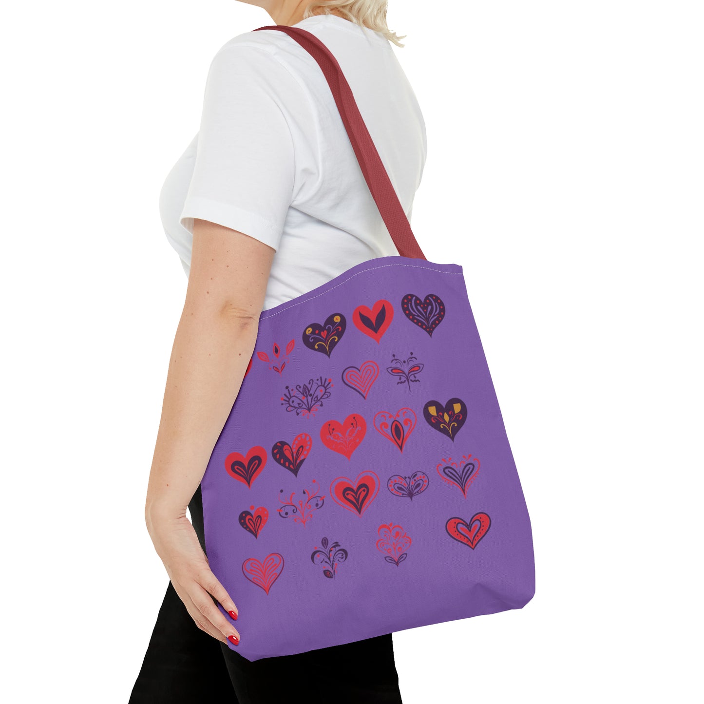 Valentine's light purple Tote Bag (AOP)