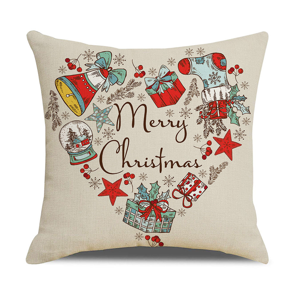 Santa Printed Cushion Sofa Cushion Home Furnishing