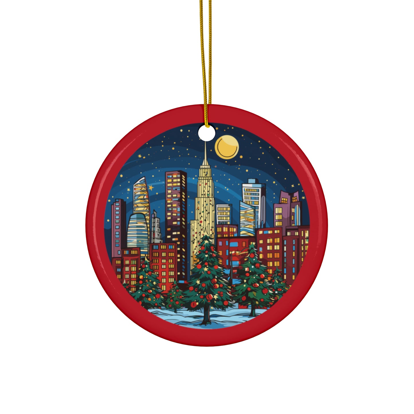 New York City Ceramic Ornaments (1pc, 3pcs, 5pcs, 10pcs)