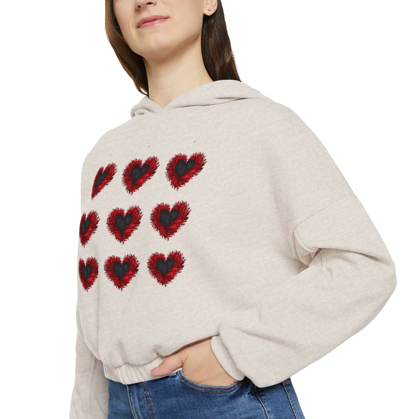 Valentine's best Gift, Women's Cinched Bottom Hoodie