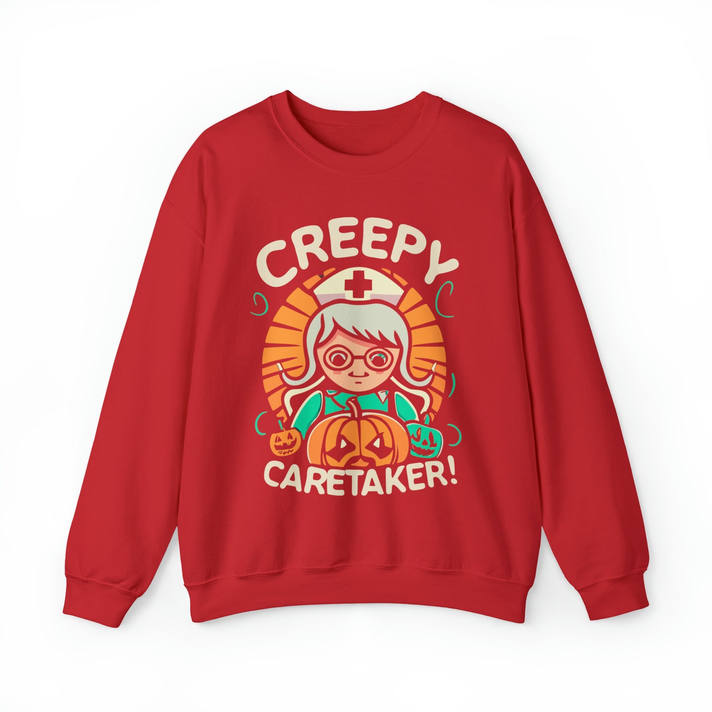 Creepy Caretaker Nurse Halloween Sweatshirt, Spooky Season Halloween Sweatshirt, Halloween Costume, Spooky Sweatshirt, Halloween Gifts