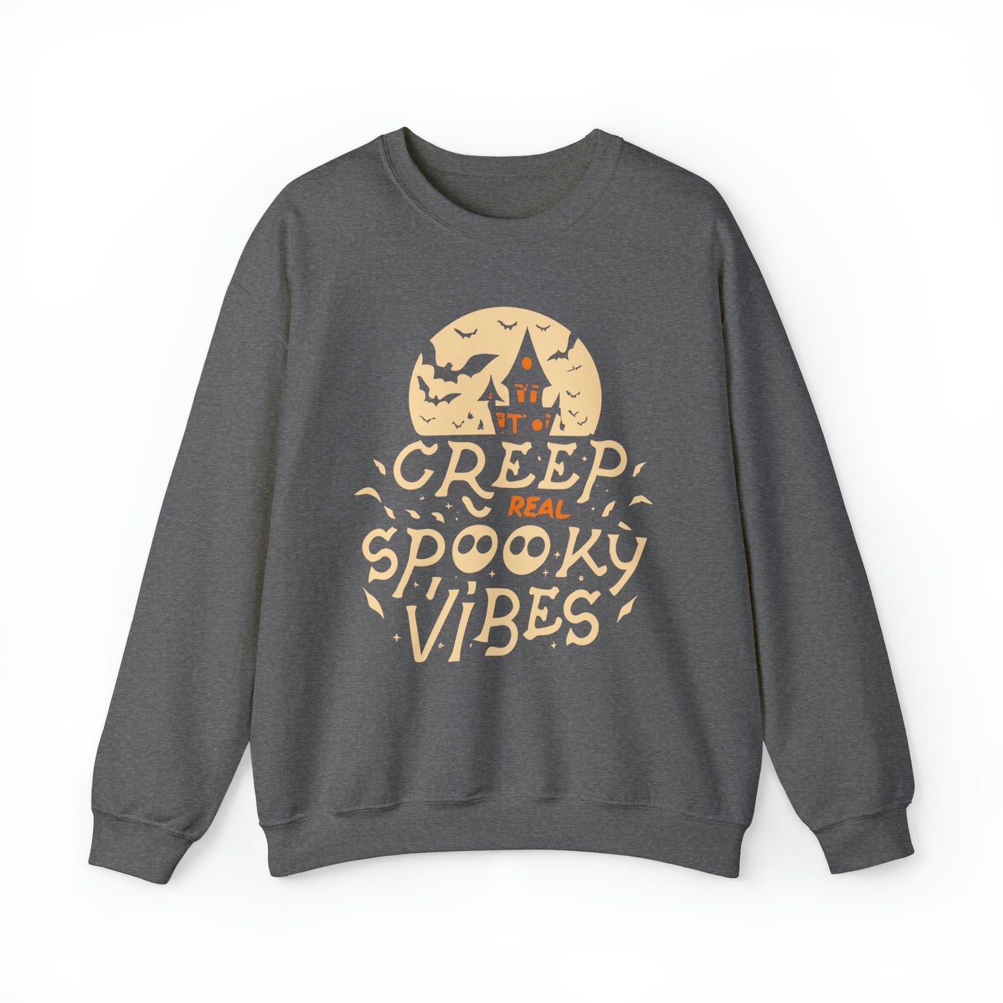 Creep It Real Spooky Vibes Sweatshirt, Spooky Season Halloween Sweatshirt, Halloween Costume, Spooky Sweatshirt, Halloween Gifts