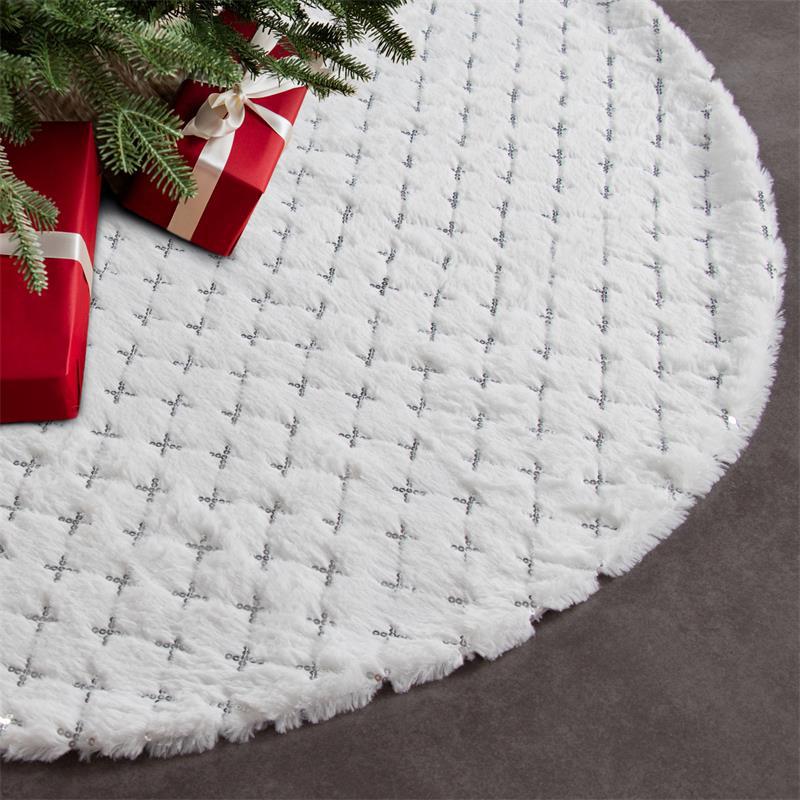 Creative Fashion White Christmas-tree Skirt