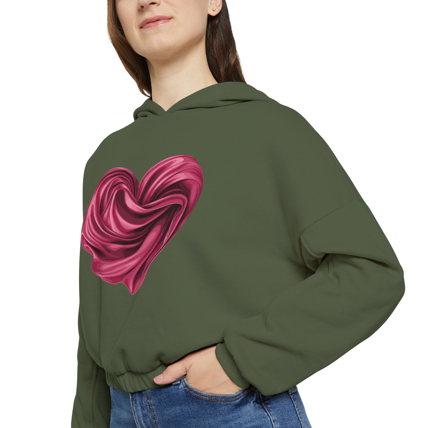 Valentine's best Gift, Women's Cinched Bottom Hoodie