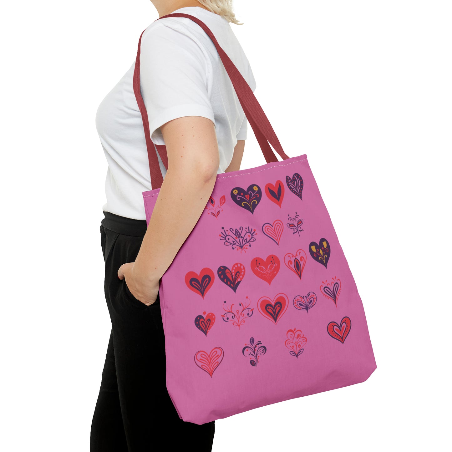 Valentine's light pink Tote Bag (AOP)