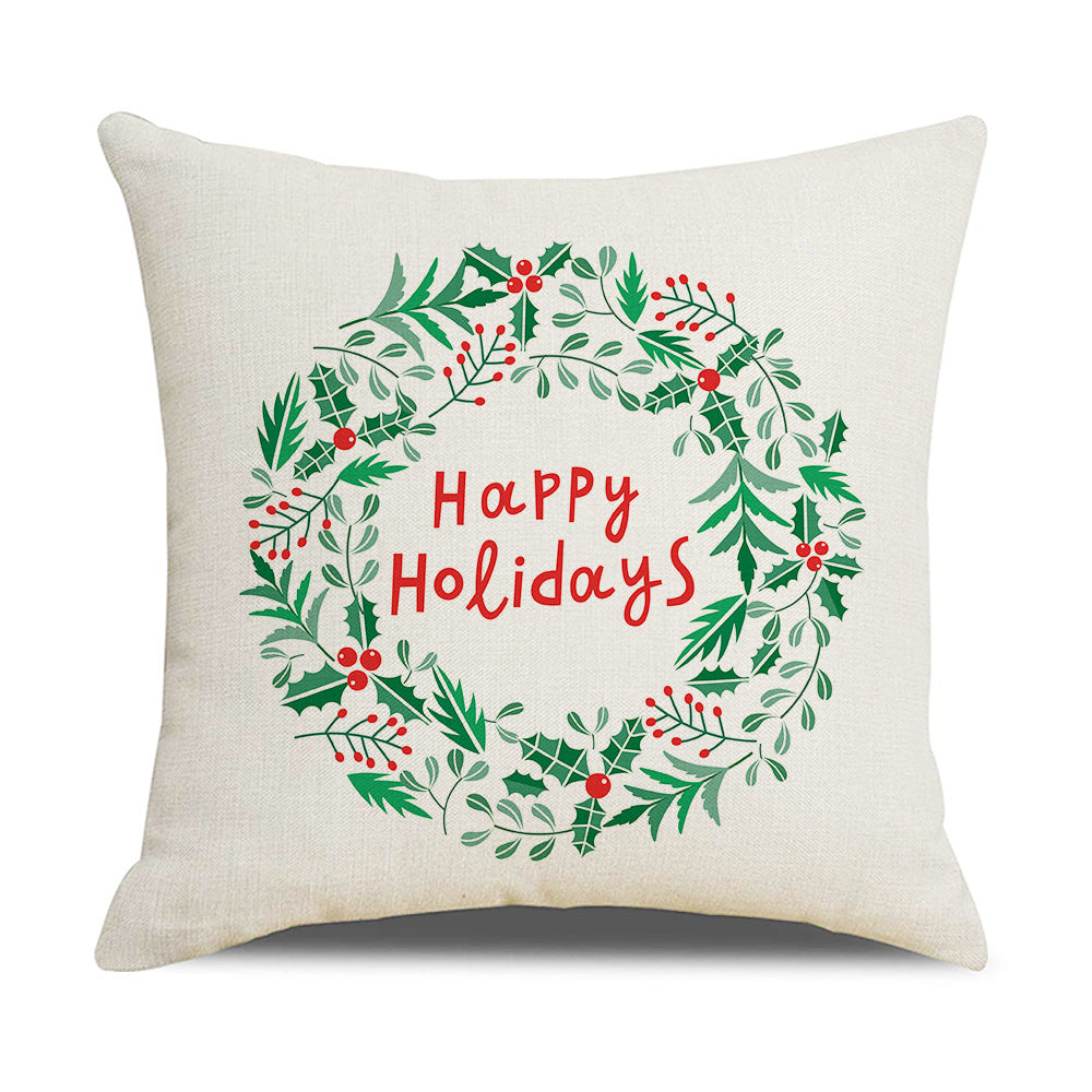 Santa Printed Cushion Sofa Cushion Home Furnishing