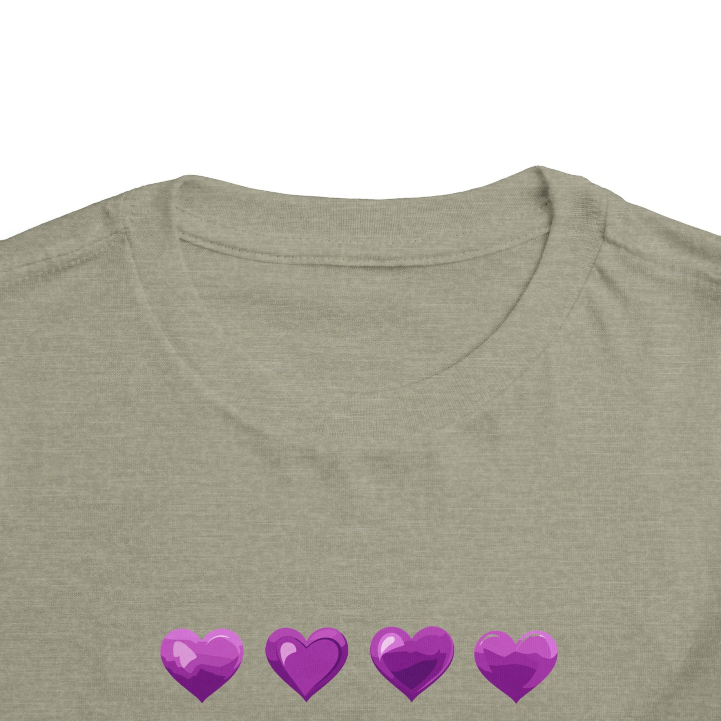 Valentine's purple hearts shape design Toddler Short Sleeve Tee