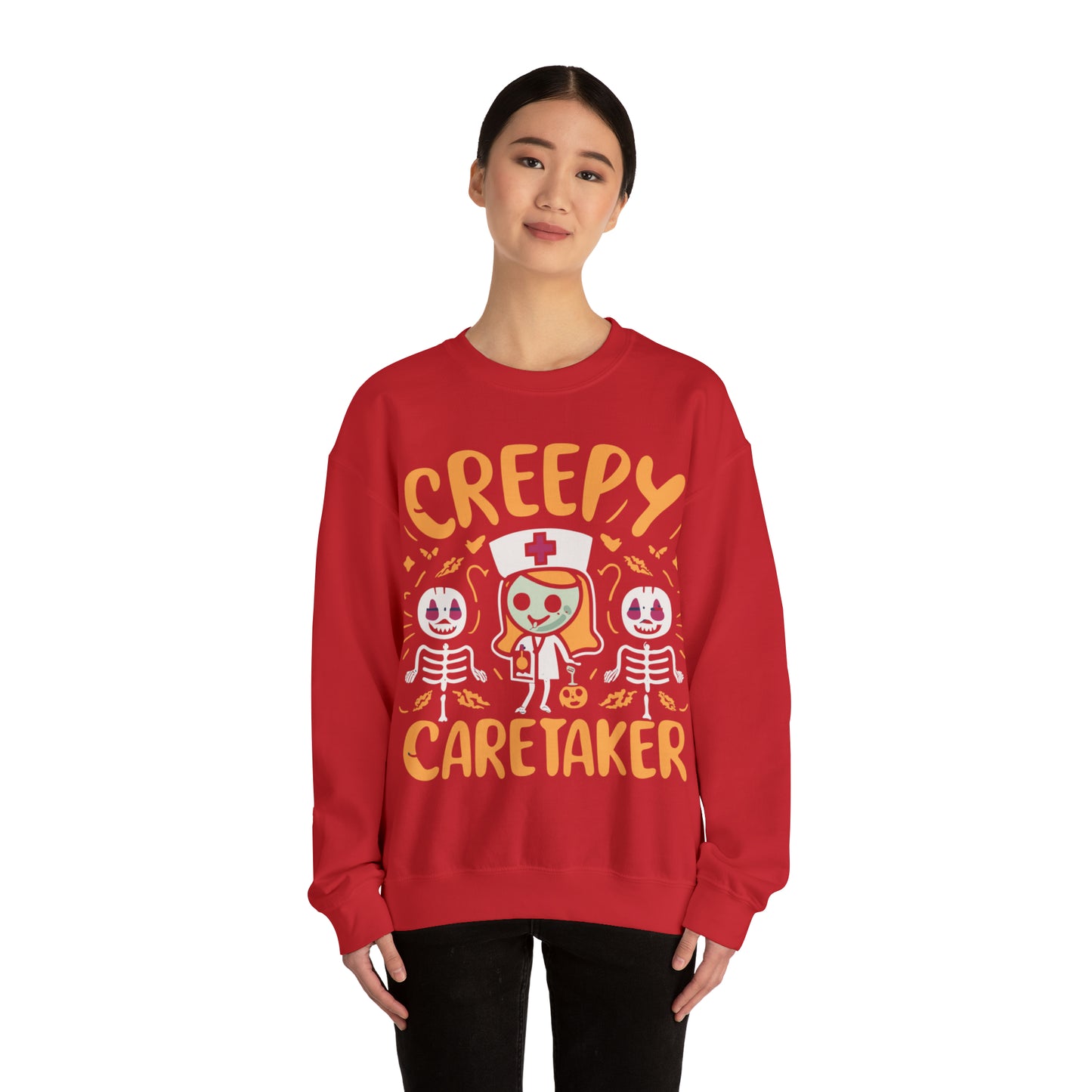 Creepy Caretaker Nurse Halloween Sweatshirt, Spooky Season Halloween Sweatshirt, Halloween Costume, Spooky Sweatshirt, Halloween Gifts