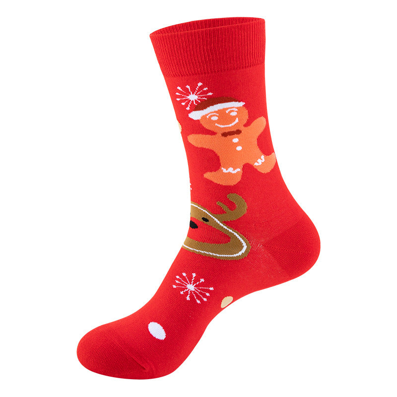 Snowman Santa Claus Cartoon In Stockings